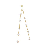 Copper Wire Pearl Woven Branches Tassels DIY Ear Stud Hairpin