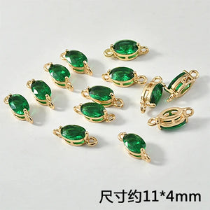 Crystal Zircon Ellipse Double Hanging Earrings Bracelets Necklace