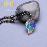 Crystal Leaf Necklace - Changes with Body Temperature