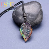 Crystal Leaf Necklace - Changes with Body Temperature
