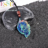 Crystal Leaf Necklace - Changes with Body Temperature