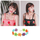 Embroidery Flower Daisy Collar Necklace for National Wind Style