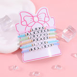6Pcs Children's Cartoon Bracelets Beads With Letters Kids Charm