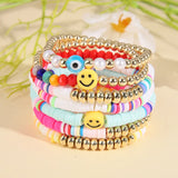 7Pcs/Set Ceramic Gossip Bracelet Set Vintage Bohemian Hand Jewelry