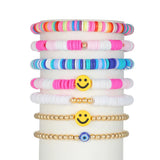 7Pcs/Set Love Smiley Face Bracelet Set For Women