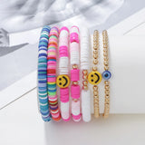 7Pcs/Set Love Smiley Face Bracelet Set For Women