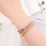 Layered Beads Bracelet Bohemian Style For Women Geometric
