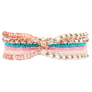 Layered Beads Bracelet Bohemian Style For Women Geometric