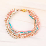 Layered Beads Bracelet Bohemian Style For Women Geometric
