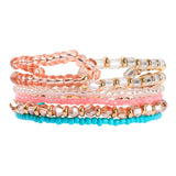Layered Beads Bracelet Bohemian Style For Women Geometric