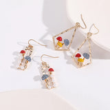 Unique Mushroom Hoops Earrings for Women