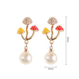 Unique Mushroom Hoops Earrings for Women