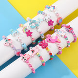 Unicorn Mermaid Bunny Wooden Bracelets Set for Girls
