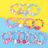 Unicorn Mermaid Bunny Wooden Bracelets Set for Girls