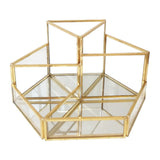 Clear Glass Makeup Brush Holder Organizer for Bathroom Vanity