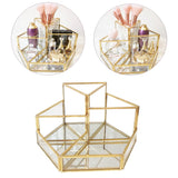 Clear Glass Makeup Brush Holder Organizer for Bathroom Vanity