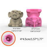 Makeup Brush Holder Organizer Elephant Planter Pot Mold