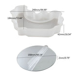 Irregular Geometry Makeup Mirror Epoxy Silicone Mold with Shatterproof Lens