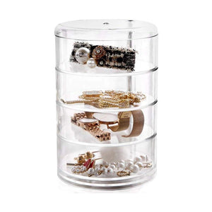 360 Rotation Acrylic Makeup Organizer Jewelry Storage Box