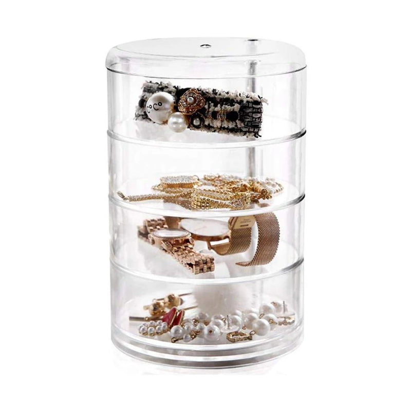 360 Rotation Acrylic Makeup Organizer Jewelry Storage Box