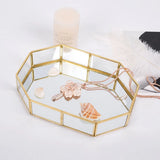 Glass Makeup Brush Holder with Drawer - 2 Layered Organizer