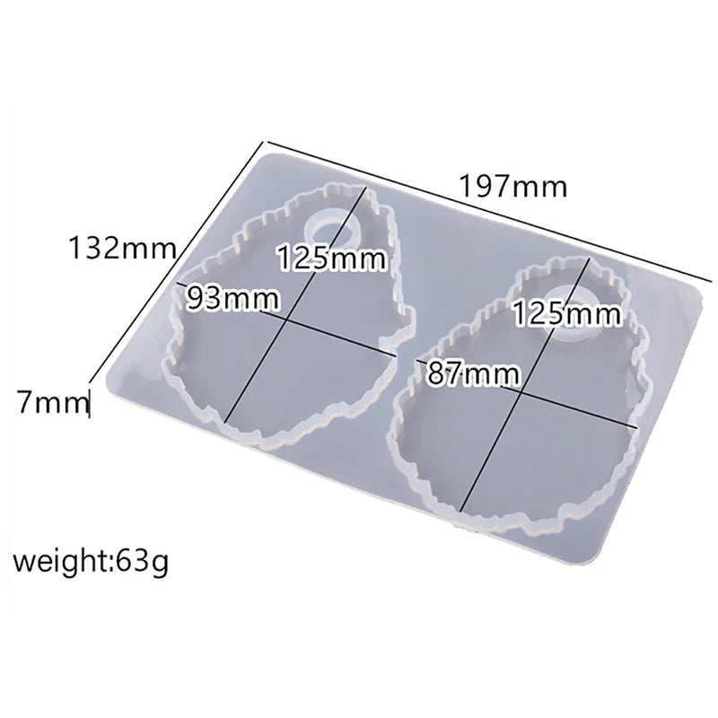 Makeup Tray Silicone Mold Home Table Decoration DIY Resin Crafts Mirror Gift