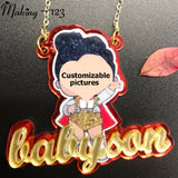 Personalized Acrylic Name Necklace/Character Cartoon Nameplate Gift