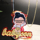 Personalized Acrylic Name Necklace/Character Cartoon Nameplate Gift