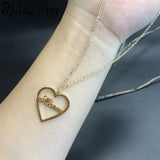 Personalized Name Heart Necklace For Women Girl Name Love Pendant Charm Necklace