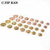 Zircon-inlaid Crystal Beads Bracelet with Rose Plated Spacer Beads