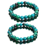 Malachite Beads Bracelet Round Diabetes Relief Healing Jewelry