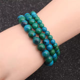 Malachite Beads Bracelet Round Diabetes Relief Healing Jewelry