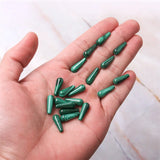 Malachite Half Drilled Beads Teardrop Semi Hole 6x16mm Natural