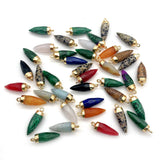 Malachite Red Agate Lapis Lazuli Necklace Pendant 8x25mm