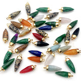 Malachite Red Agate Lapis Lazuli Necklace Pendant 8x25mm