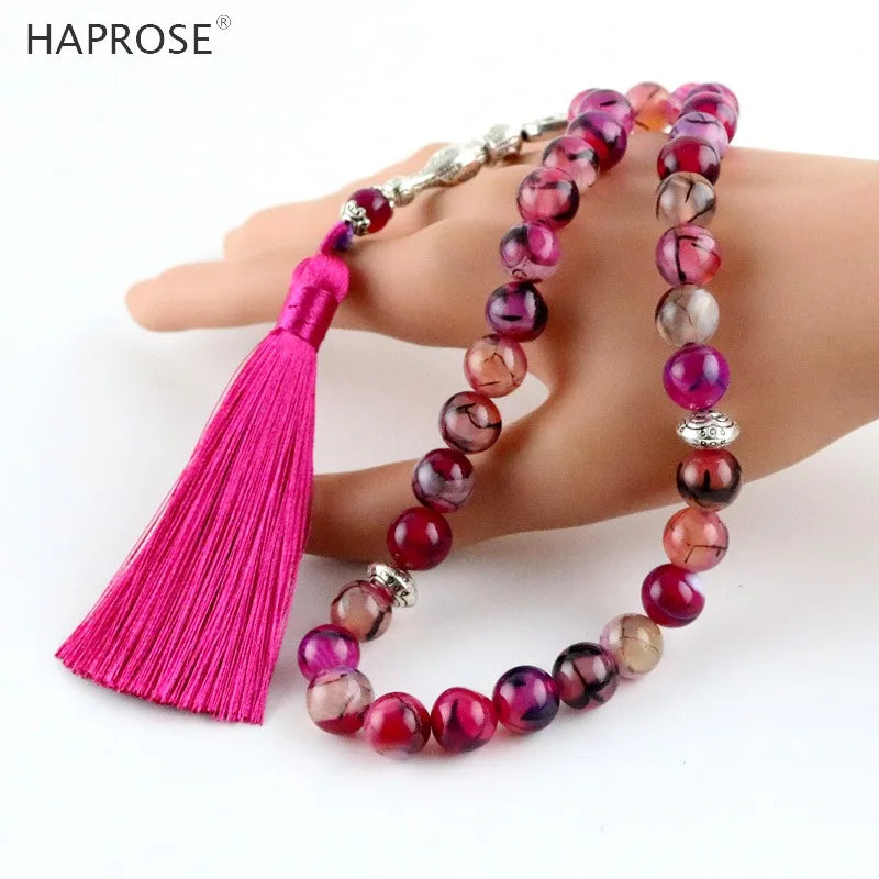 Malachite Bracelet Muslim Tassel Tasbih Worship Jewelry Ramadan