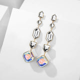 Malanda Crystal Kaleidoscope Earrings Silver Dangle Jewelry