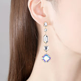 Malanda Crystal Kaleidoscope Earrings Silver Dangle Jewelry