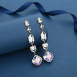 Malanda Crystal Kaleidoscope Earrings Silver Dangle Jewelry