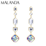 Malanda Crystal Kaleidoscope Earrings Silver Dangle Jewelry