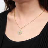 Malanda 925 Silver Heart Zircon Pendant Necklace For Women Wedding Jewelry
