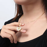 Malanda 925 Silver Heart Zircon Pendant Necklace For Women Wedding Jewelry