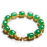 Malay Stone Bracelet Quartz Jewelry Silver Wedding Jewelry