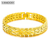 24K Chunky Chain Link Bracelet for Men