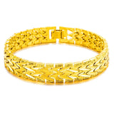 24K Chunky Chain Link Bracelet for Men