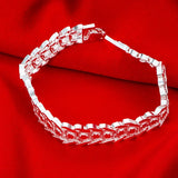 925 Silver Chunky Chain Link Bracelet for Men