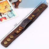 Cow Leather Bracelet Biker Jewelry Retro Brown Wristband Man Jewelry