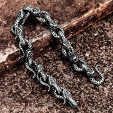 Men's Double Snake Fighting Bracelet Retro Hand Chain Punk Animal Bracelets