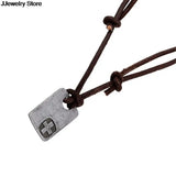 Male Jewelry Vintage Hemp Rope Leather Pendant Necklace Men's