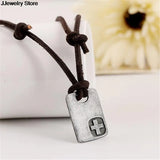 Male Jewelry Vintage Hemp Rope Leather Pendant Necklace Men's